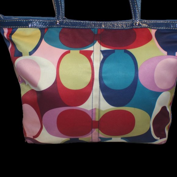 COACH SIGNATURE SCARF SATEEN TOTE - Picture 3 of 9